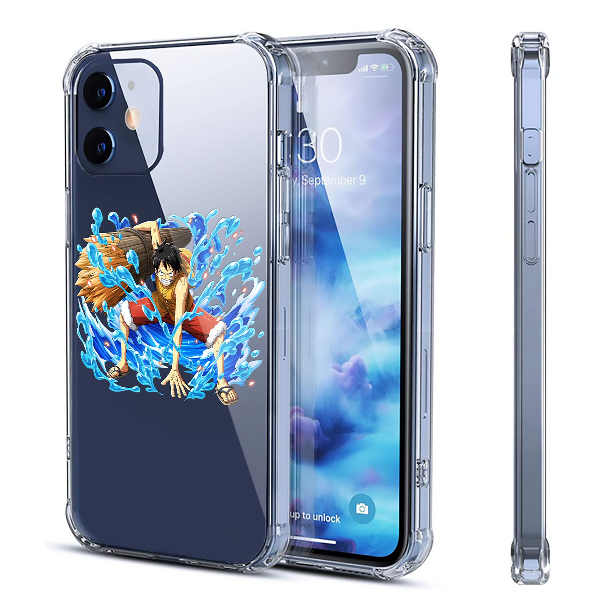 （画像用） ワンピース モンキー・D・ルフィ ONE PIECE Monkey D. Luffy 【iPhone 12シリーズ対応】透明スマホケース（クリアソフトケース）
